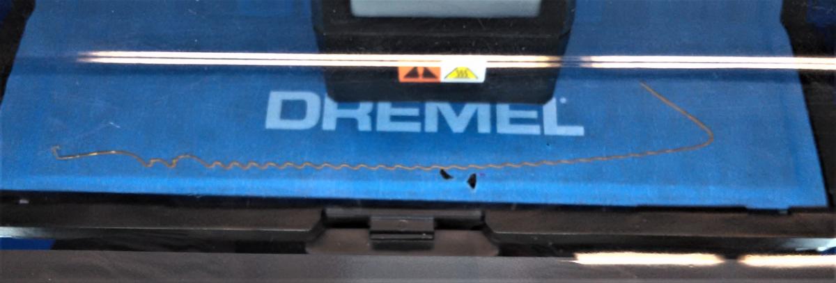 3D Printer Test Line Misprint